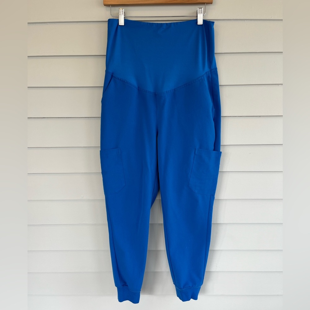 Mandala Royal Blue Maternity Joggers S Petite